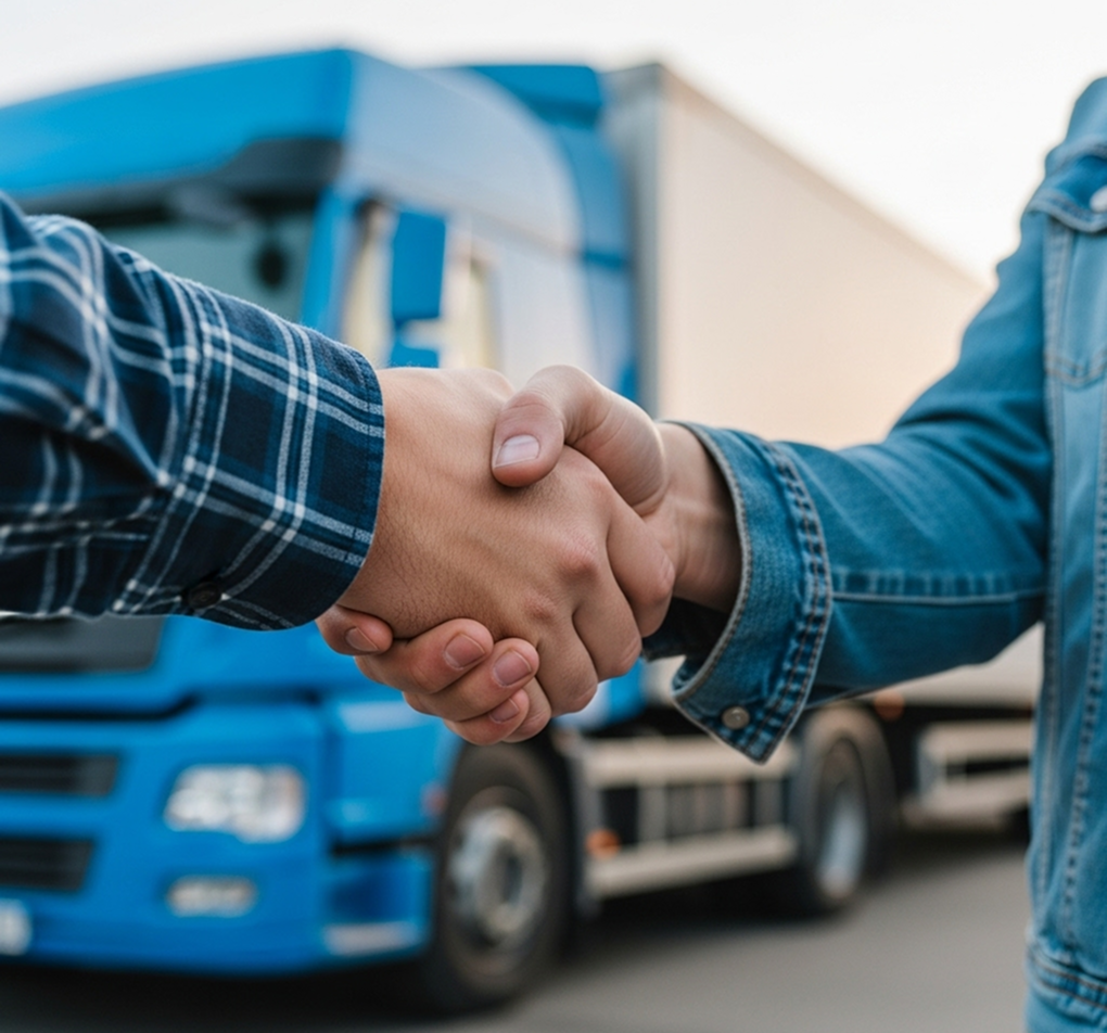 Business partnership handshake